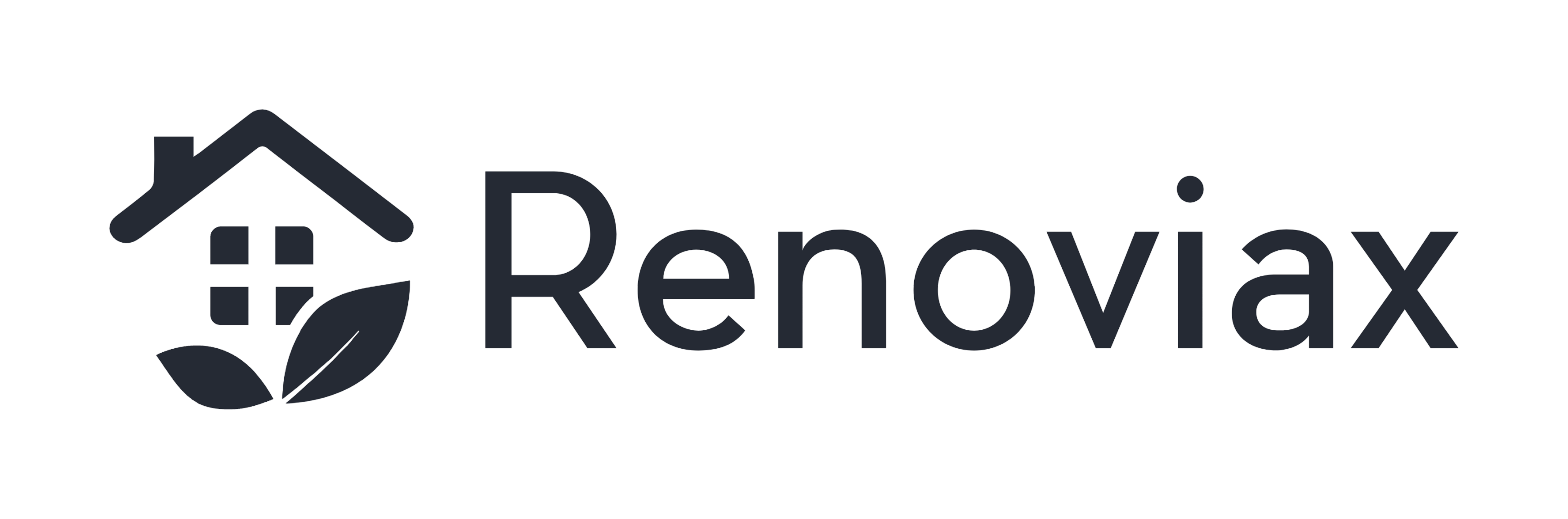 Renoviax logo - modern renovation company branding with company name